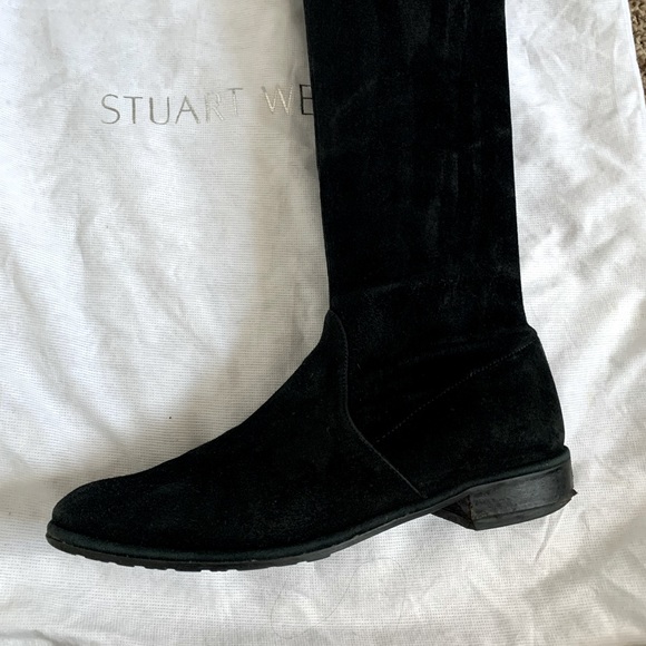 Stuart Weitzman Lowlands Black Suede Size 6.5 - Picture 16 of 16